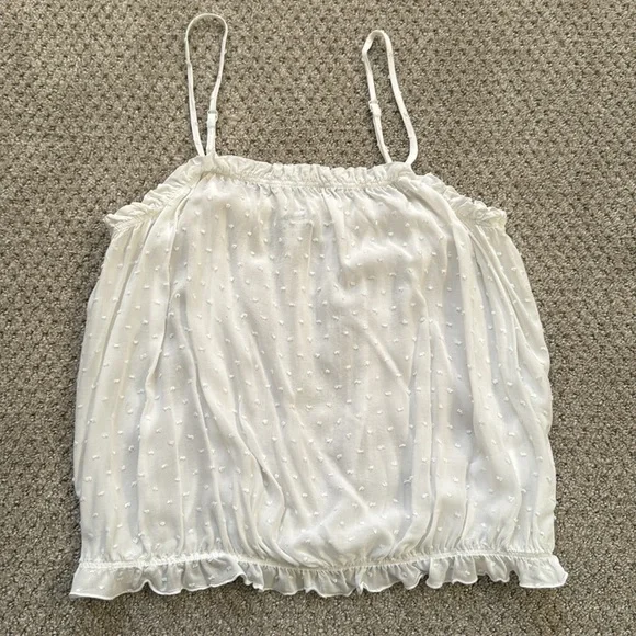 Express White Relaxed Ruffled Camisole - Picture 8 of 11